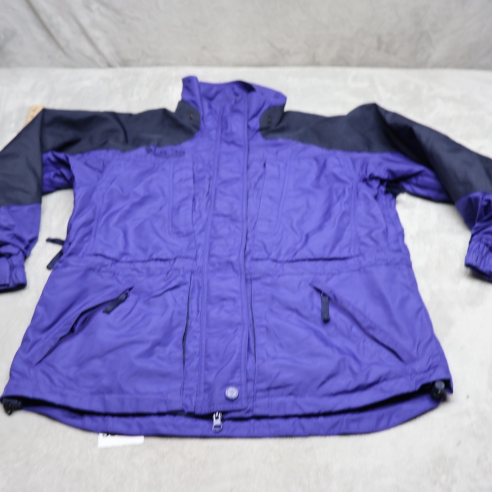Columbia Jacket Womens Small Purple Double Whammy Mesh Lined Full Zip Light VTG